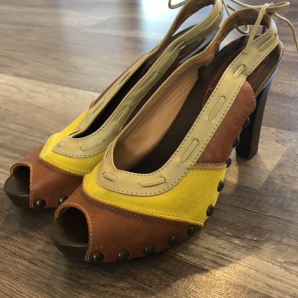 Marni Leather Clog Heels